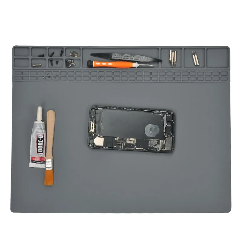 

400*300MM Heat Insulation Silicone Pad Magnetic Silicon Pad Desk Mat Maintenance Platform for BGA Soldering Repair Station Tools