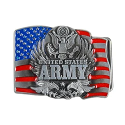 40mm Metal United States Army Belt Buckle American Flag Leather Craft Eagle Strap Mens Male Cowboy Homemade Jeans Accessories
