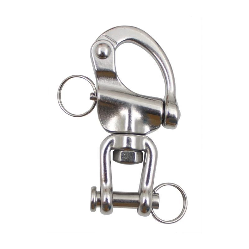 Jaw  Shackle 316 Stainless Steel for SAILBOAT HalyardDiving 70/87/128mm  Shackle