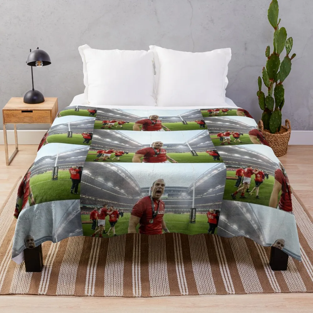 

Alun Wyn Jones Wales Rugby World MVP Throw Blanket Blankets For Bed