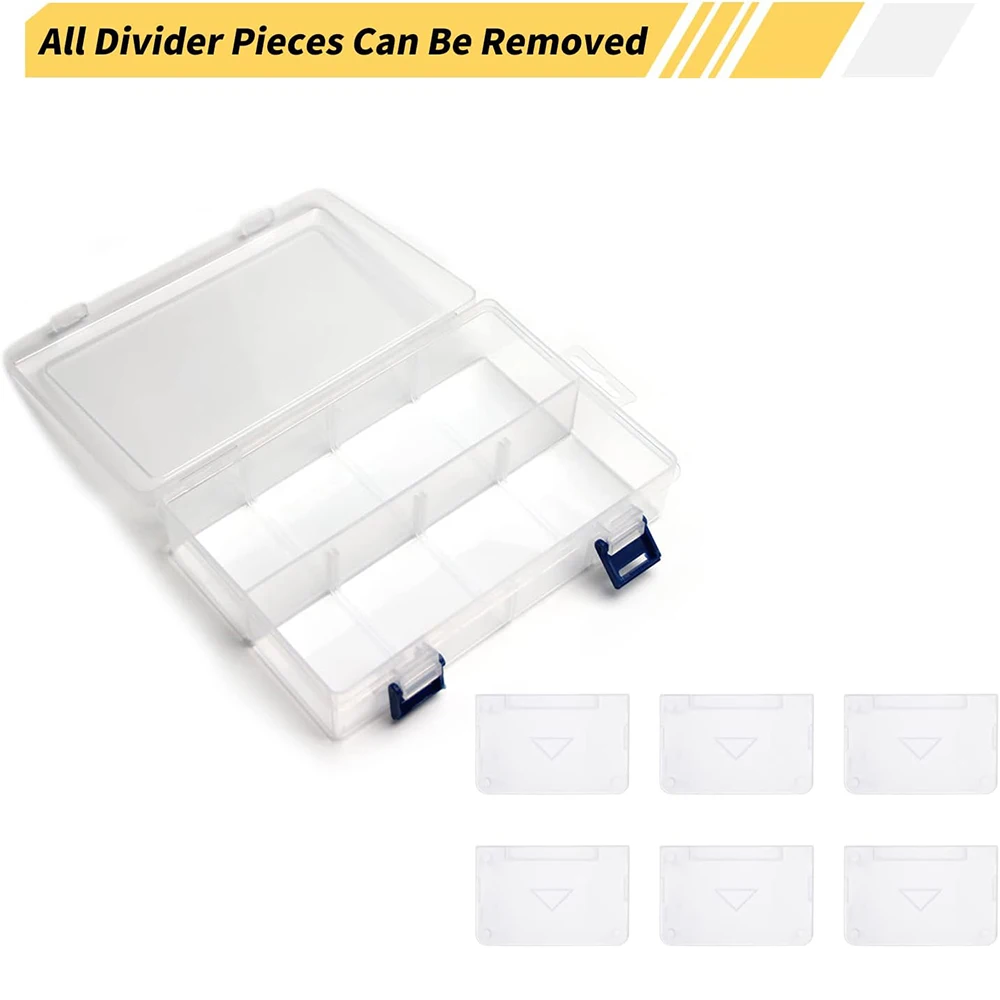 Adjustable Tools Storage Box 8 Grids Compartment Plastic Organizer Screw Holder Case 2013.54.5cm for Pill Hardware Tool tool storage box parts storage box plastic tool box storage organizer box parts organizer