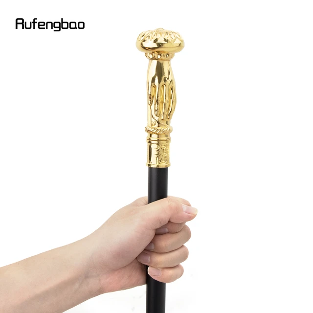 Golden Hand Hold Flower Luxury Fashion Walking Stick for Party Decorative  Cane Elegant Crosier Knob Walking Stick 93cm - AliExpress