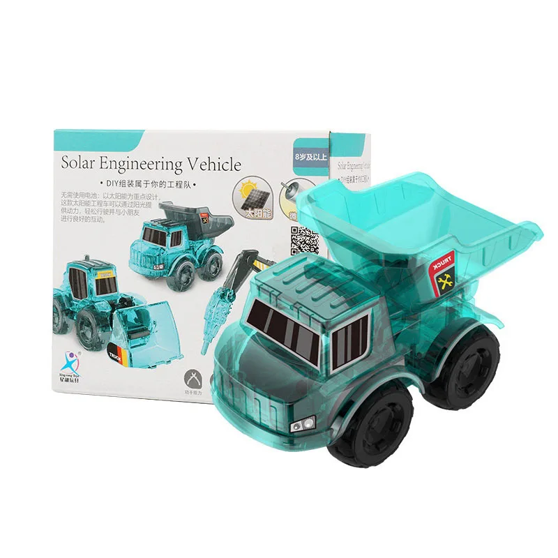 Diy Solar Engineering Vehicle Toy Children Education Assemble Model Cheap Boy Toys Free Shipping