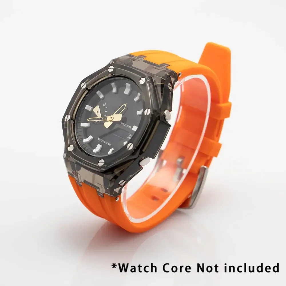 Transparent Rubber Strap Case Adapter and Replacement Band