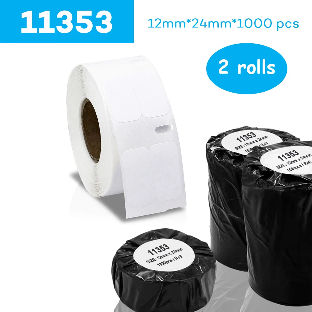 20 Roll 11353 Compatible Dymo Sieko Address 1000 Labels per Roll 12mm x 24mm 