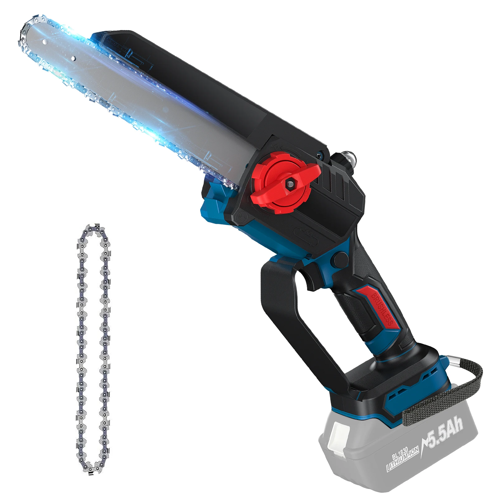 Акумуляторна електрична ланцюгова пила для акумулятора Makita 18 В Портативний портативний акумуляторний лісозаготівельний садовий деревообробний ріжучий електроінструмент