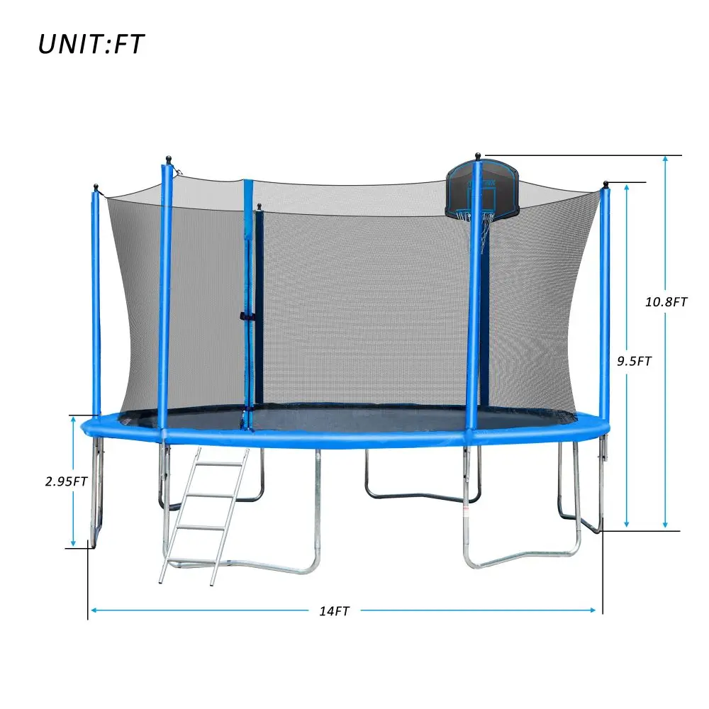 14 TRAMPOLINE WITH SWINGMETAL WITH SLIDE HP14G The Home, 49 OFF