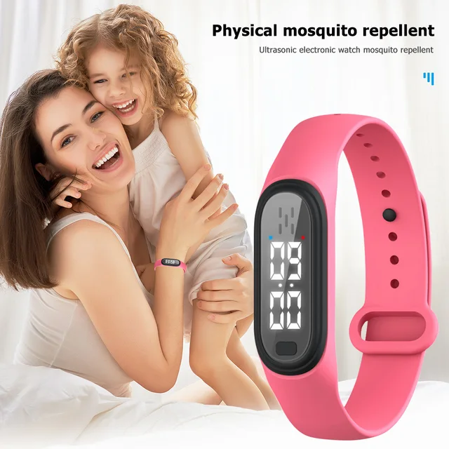 Q2 Ultrahangos Szúnyogtaszító Óra Szabadtéri Kártevőirtó Rovarhibák Karkötő - Image 3
