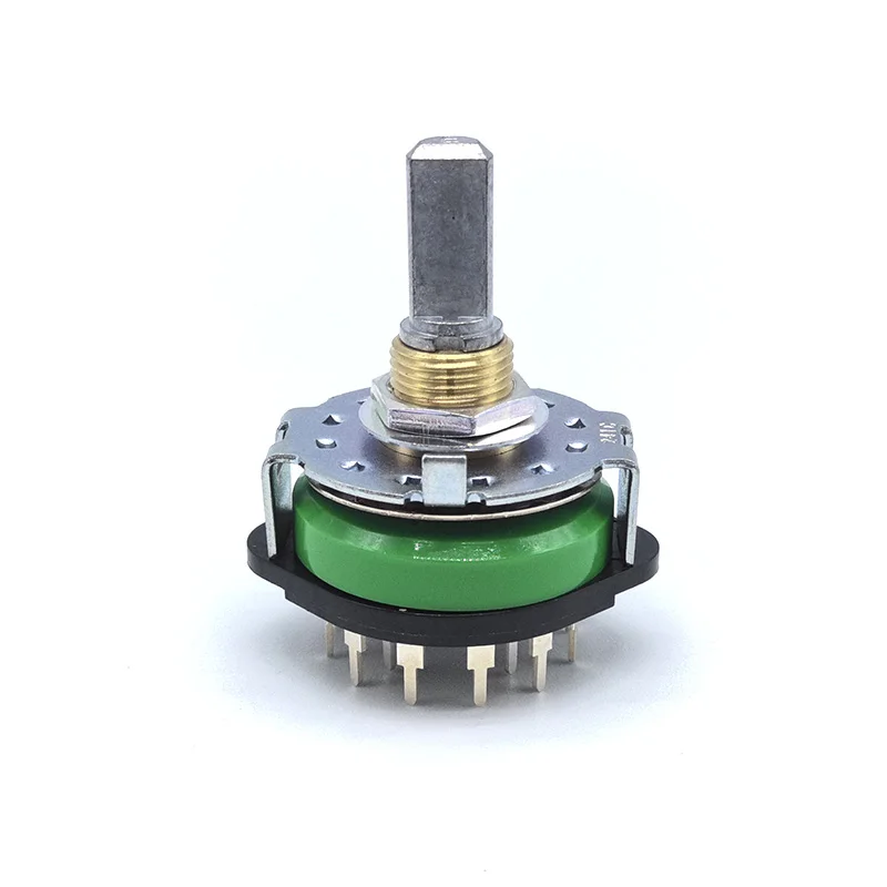 1 pcs SRRM1C7800 ALPS Rotary Band switch 4 pole 12 position audio signal switching switch Half shaft 20mm