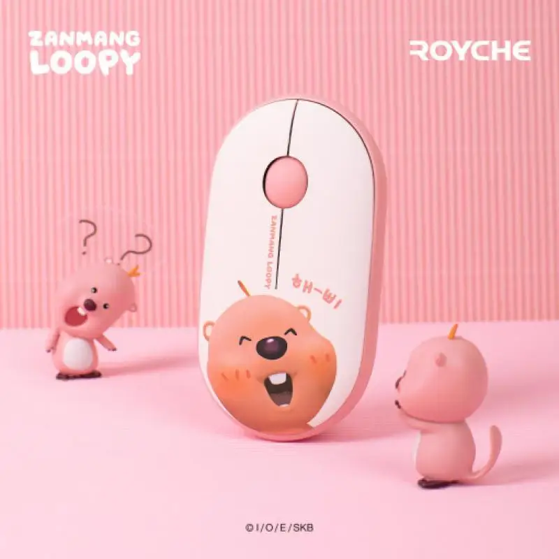 

New Kawaii Cute Loopy Little Beaver Wireless Bluetooth Mouse Computer Mouse Mute Small and Exquisite Birthday Gift For Girls