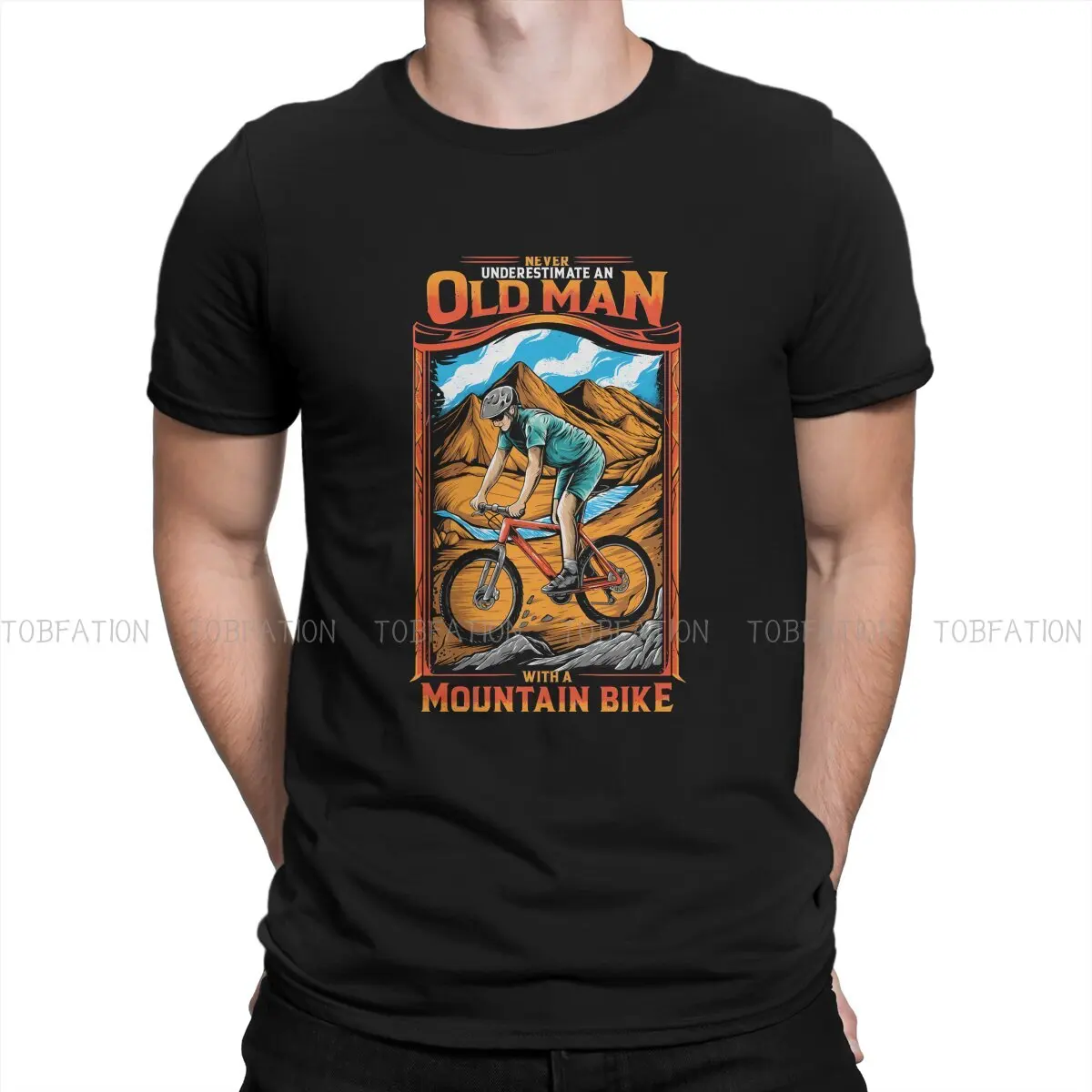 

Mountain Bike Men TShirt Cycling MTB Biking O Neck Short Sleeve 100% Cotton T Shirt Funny High Quality Gift Idea