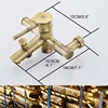 Bathroom Bamboo Bath Shower Faucets Set Bathtub Faucet Water Mixer Crane Tap Antique Bronze Finished with Hand Shower EL740 2