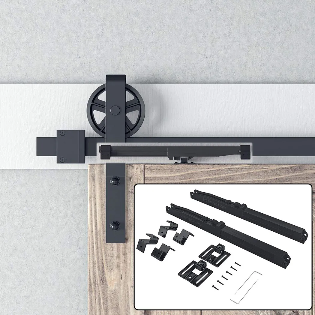 2pcs Soft Close Mechanism For Damper Sliding Barn Door Hardware Hanging Rail Track Kit Buffer Damper Track Without Punching 2