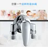 G1/2" Bathtub Shower Faucet Hot and Cold Water Mixing Valve Bathroom Set Countertop Mounted Chrome Plated Valve Bath Shower Set 5