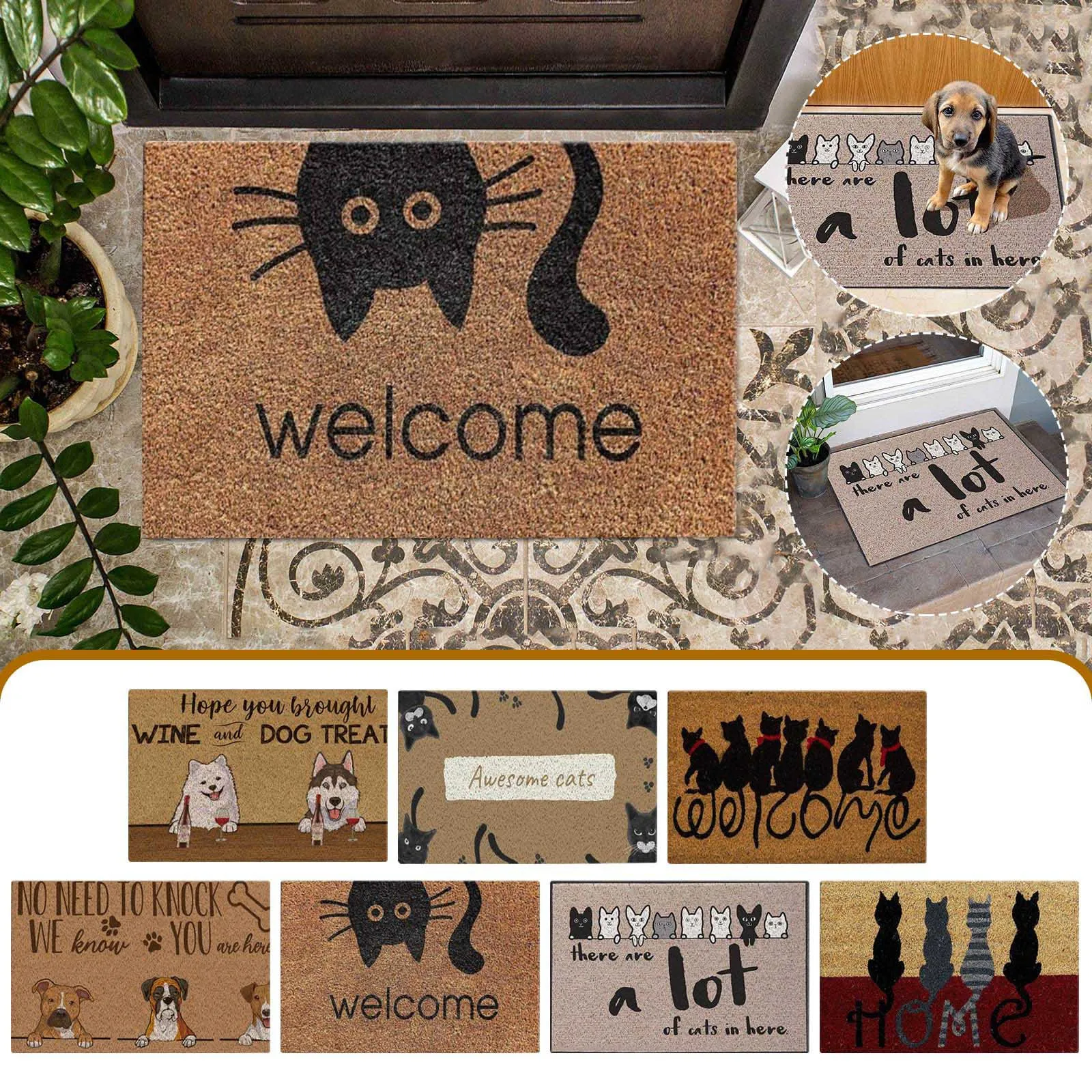 Lightweight Door Mat Stylish Anti-Scratch Entrance Doormat Non