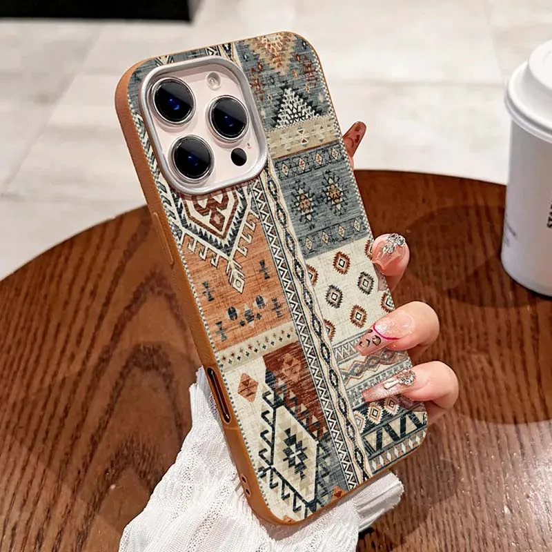 Vintage Grid Design Phone Case, Slim and Stylish Protector