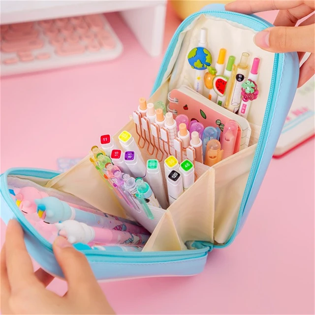 I know Grid Mesh Pen Pencil Case Cute Clear Pencil Pouch For Purse Small  Transparent Marker Bag For Girls Aesthetic School Pen Organizer Bag Bulk