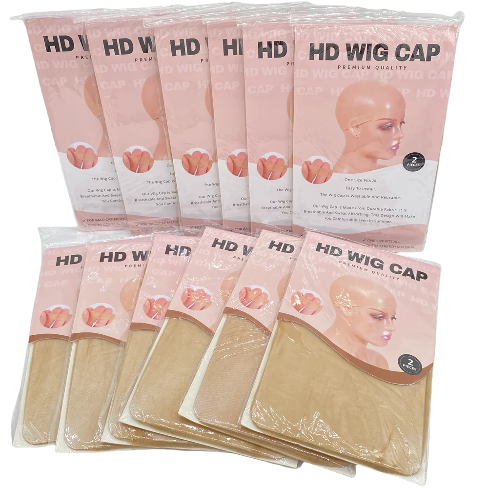 HD Thin Wig Cap 24 pieces Transparent and Invisible Sheer Wig Cap For HD Wigs Accessories wig caps,wig accessories