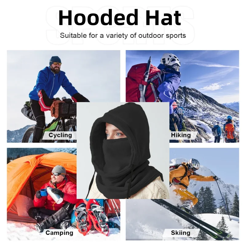 Pasamontañas De Invierno Térmico Con Forro Polar - Talla M, Color Negro, Para Ciclismo, Esquí, Moto Y Deportes De Frío