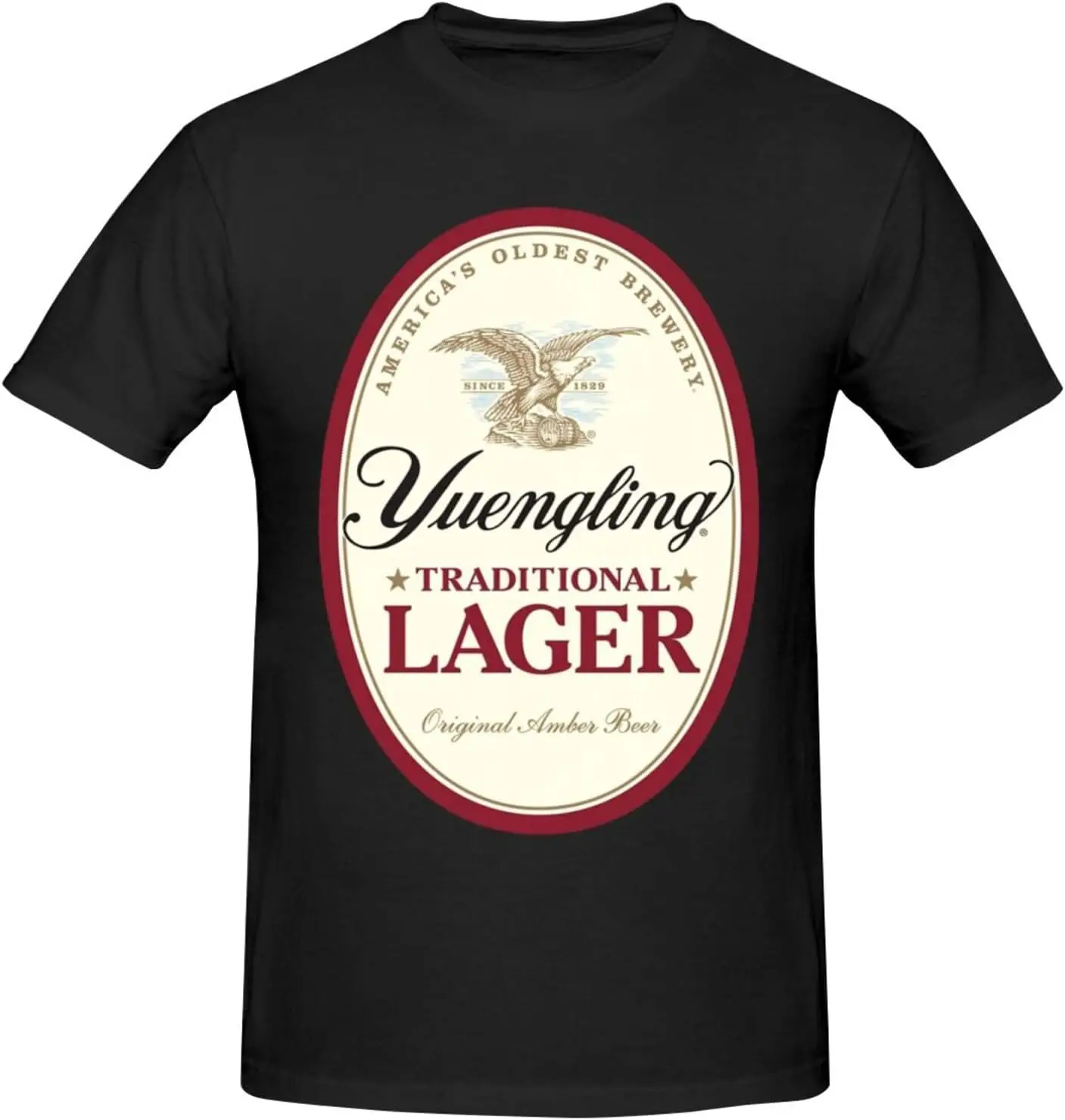 Классическая хлопковая футболка унисекс yuengling для мужчин и женщин, классическая черная футболка
