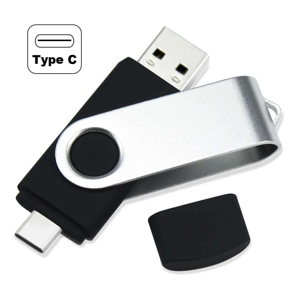 

Type-c Two-in-One USB Flash Drive 32G 64G Computer Mobile Phone Dual-Use USB Flash Drive Rotating Creative USB 2.0 Business US