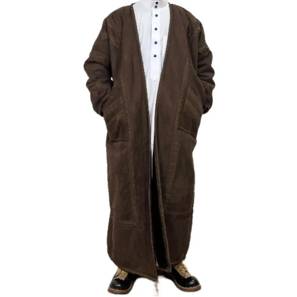 فروة رجالية تراثية طويلة – تصميم شتوي فاخر