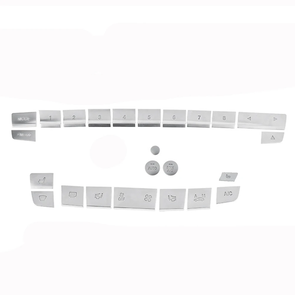 

Элегантная Серебристая Наклейка из АБС-пластика для автомобильного стайлинга, кнопки управления кондиционированием, CD панель, наклейки для BMW F30 F32 3 4 серии