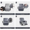 1 Seater Recliner Sofa Slipcover Pets Dog Kids Mat Solid Color Non-slip Recliner Couch Cover Four Seasons Sofa Armchair Mats 6