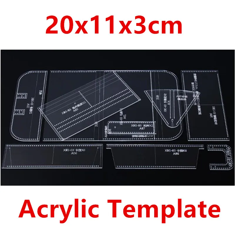 1Set DIY Holding A long Wallet With A Wallet Acrylic Template Leather Craft Sewing Pattern Accessories