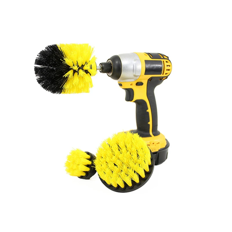 3 Pcs Power Scrub Brush Drill Cleaning Brush For Bathroom Shower Tile