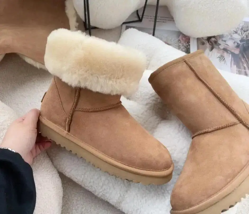 

Водонепроницаемые женские зимние ботинки, новинка 2024, утолщенные шерстяные Нескользящие теплые хлопковые ботинки с приподнятой подкладкой