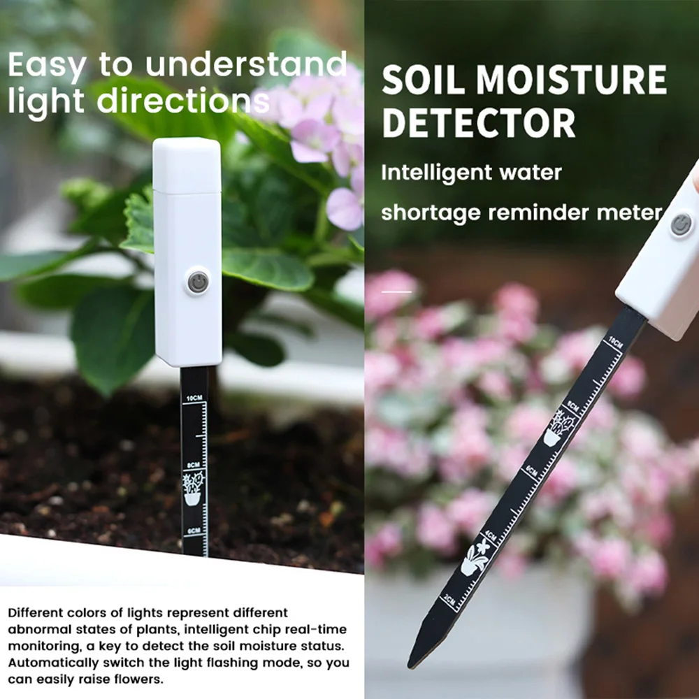 Soil Moisture Sensor Monitor Indicate Light Plants Flower Soil Hygrometer Plant Detector Garden Care Humidity Meter