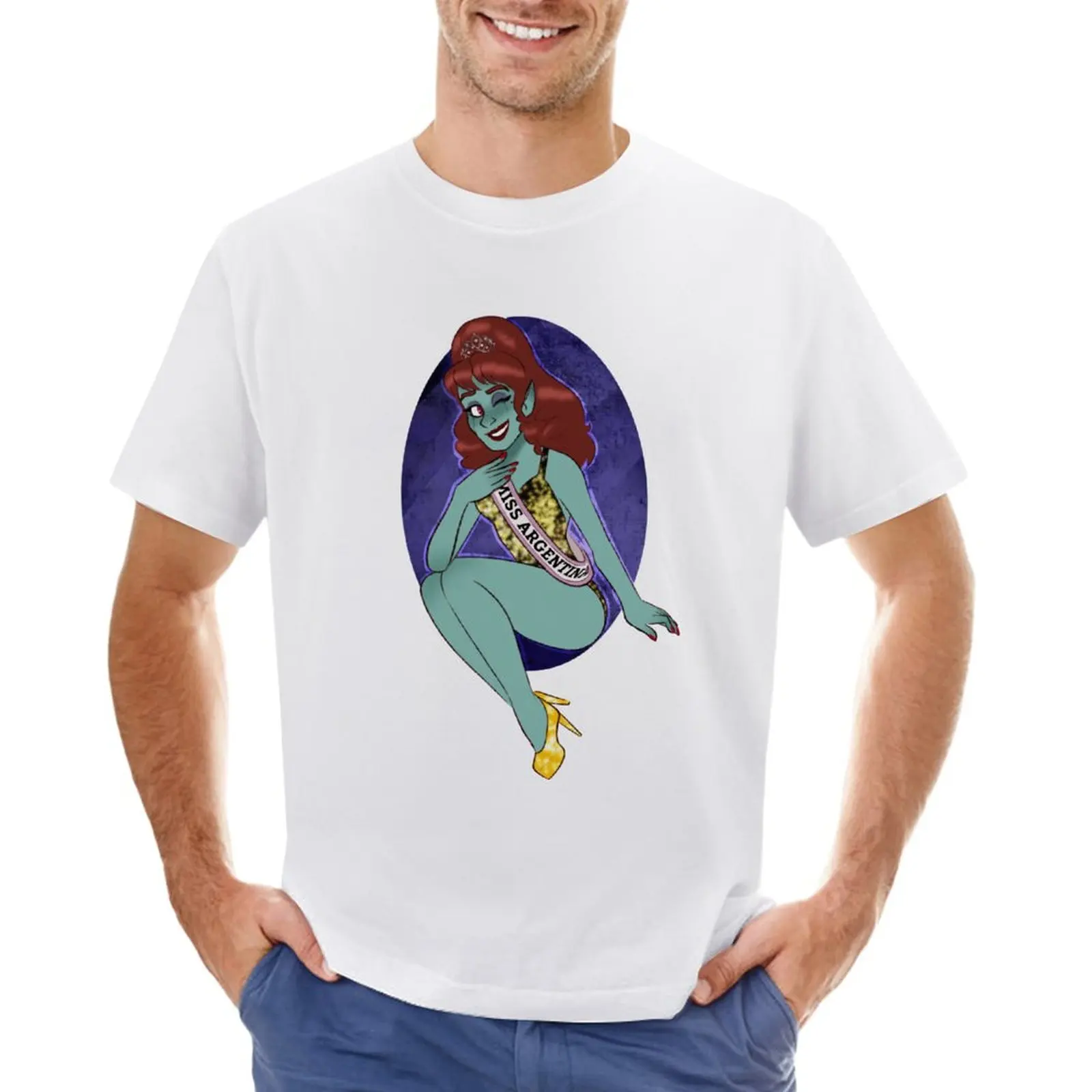 Miss Argentina T-Shirt Customs Summer Top Boys Animal Print Mens T-Shirt Pack