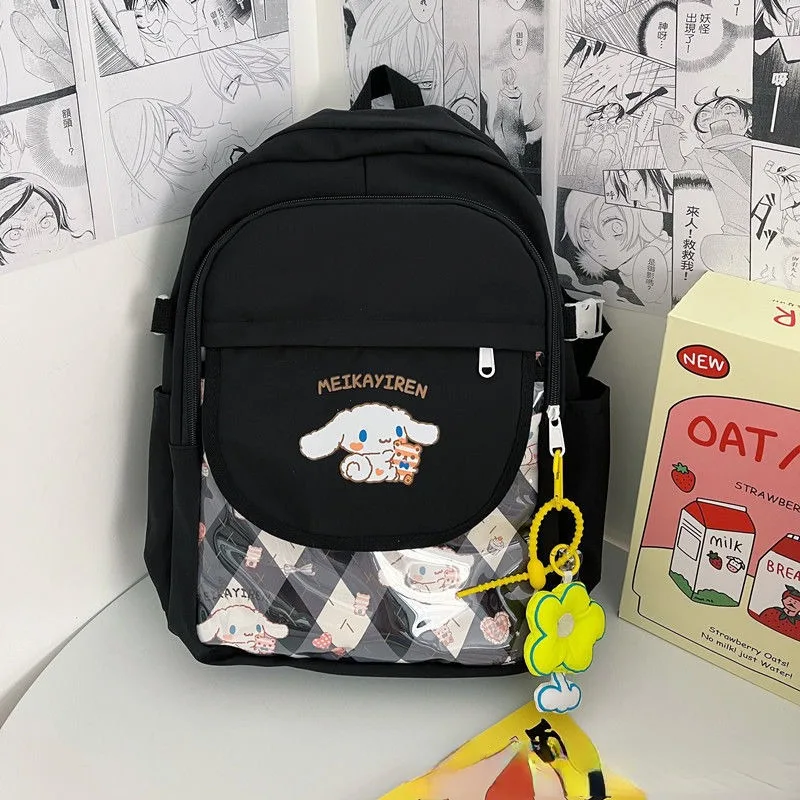 MBTI Cinnamoroll Womens Backpack Cute Nylon New Japanese Fashion Casual Students Backpack Large Capacity Designer Female Bag Sac
