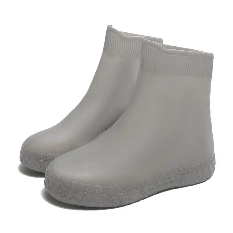 New Women Men Silicone Shoes Covers Short Slip-resistant Shoes Protector Rain Boots Water Shoes Accessories For Rainy Days AL78