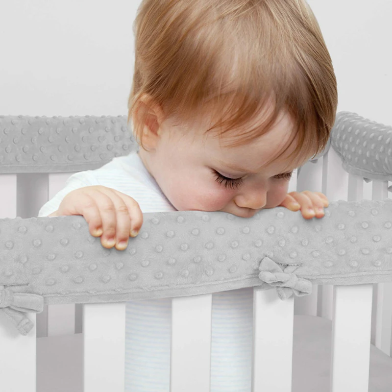 Crib Bumper 3Pcs Infrant Crib Rail Protection Wrap Newborn Baby Anti-bite Bed Fence Safety Guardrail Cover Protective Strip Soft Edge