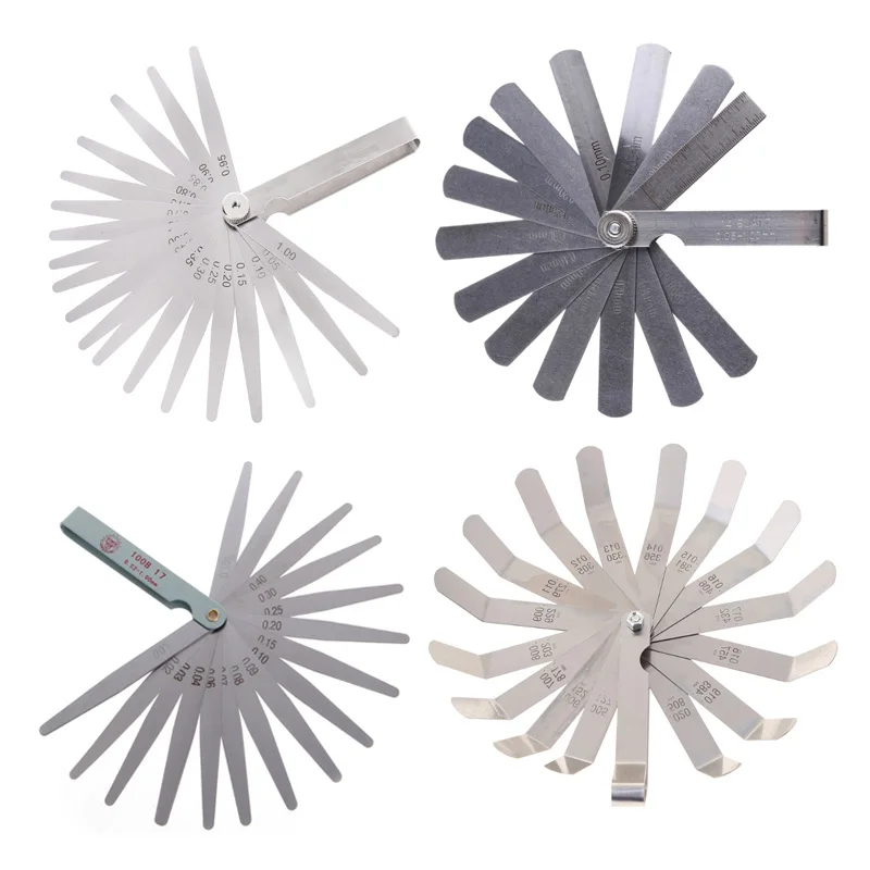 Professional Feeler Gauge Gage Thickness Measurment Tool Metric Gaps Filler Steel Material 0.05-1mm/0.05-1mm/0.04-0.88mm