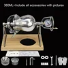 280ML 360ML 380ML Hand Popcorn Machine Open Firing Popcorn Puffing Machine Stainless Steel Mini Popper Manual Popcorn Maker 4
