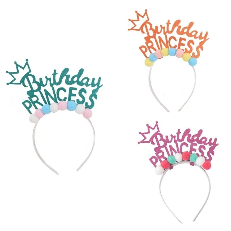 A52E Prinzessin Geburtstag Hairhoop Karneval Party Stirnband Festliche Party Kopfbedeckungen – Detail 8