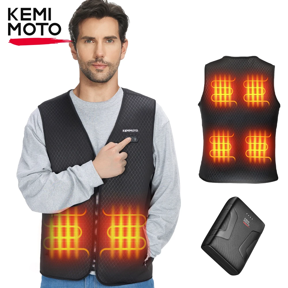Gilet Riscaldato Uomo E Donna Con Batteria 10000mAh – 5 Zone Calde, USB, Perfetto Per Sci, Caccia E Moto