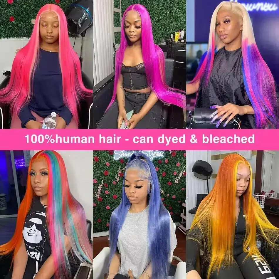 Human Hair Wig 13x6 613 Blonde HD Lace Front Human Hair Wigs Brazilian Straight For Women Transparent 13x6 Lace Frontal