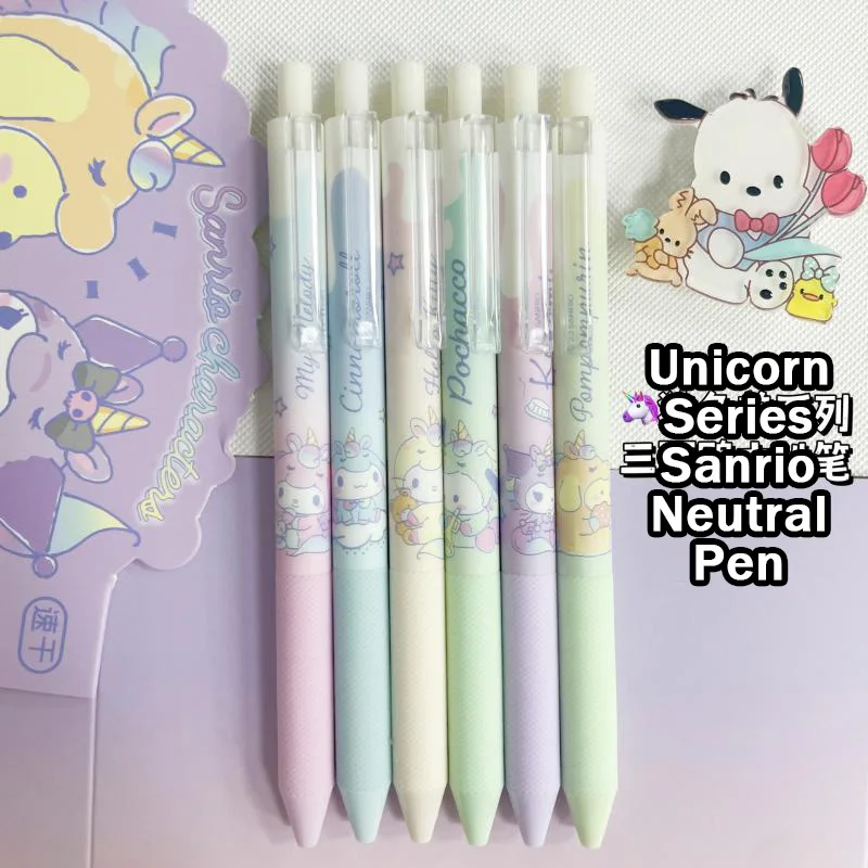 

Новинка Sanrio Cinnamoroll Hellokitty Kuromi мультфильм милый студент письмо флейкость St голова пресса нейтральная ручка