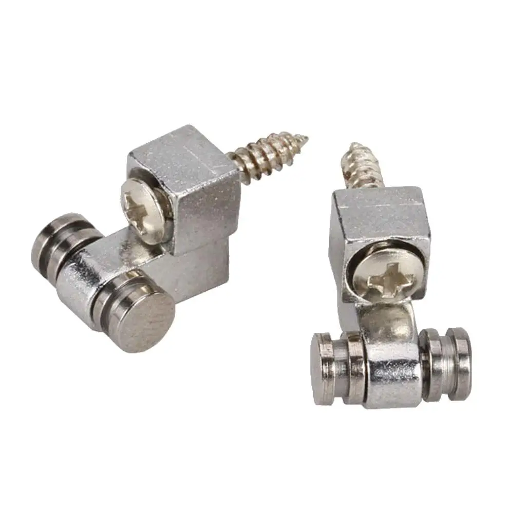 

Tooyful 2Pcs Guitar Roller String Retainer Mounting Tree for Electric Bass Guitar Equipment Chrome New High Quality