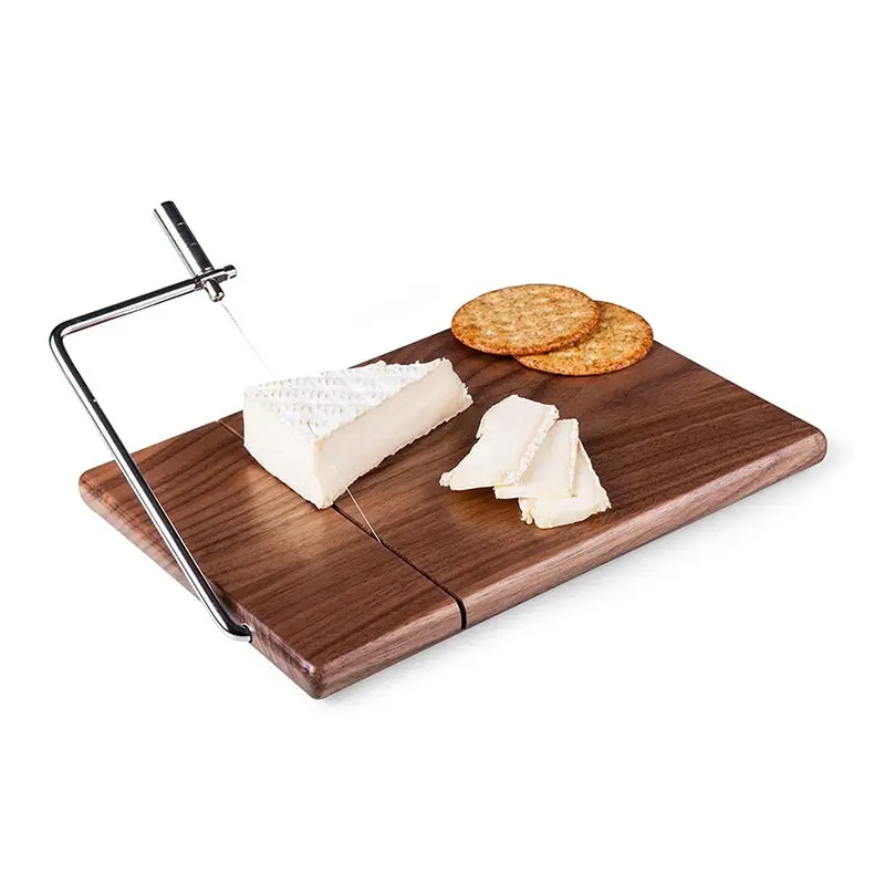 WalnutWoodenCheeseSlicerBoardGraduatedCheeseAndHamMulti