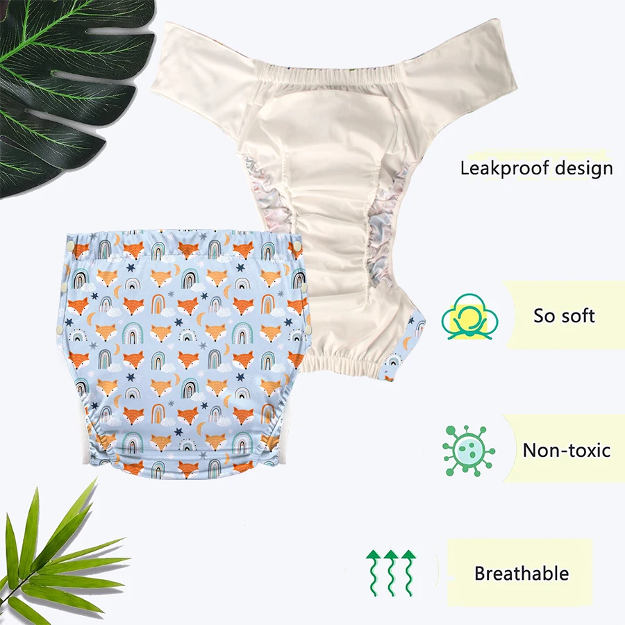 XL/XXL size button adult cloth diaper button adjustable waist PUL waterproof design better to use with inserts reusable diapers