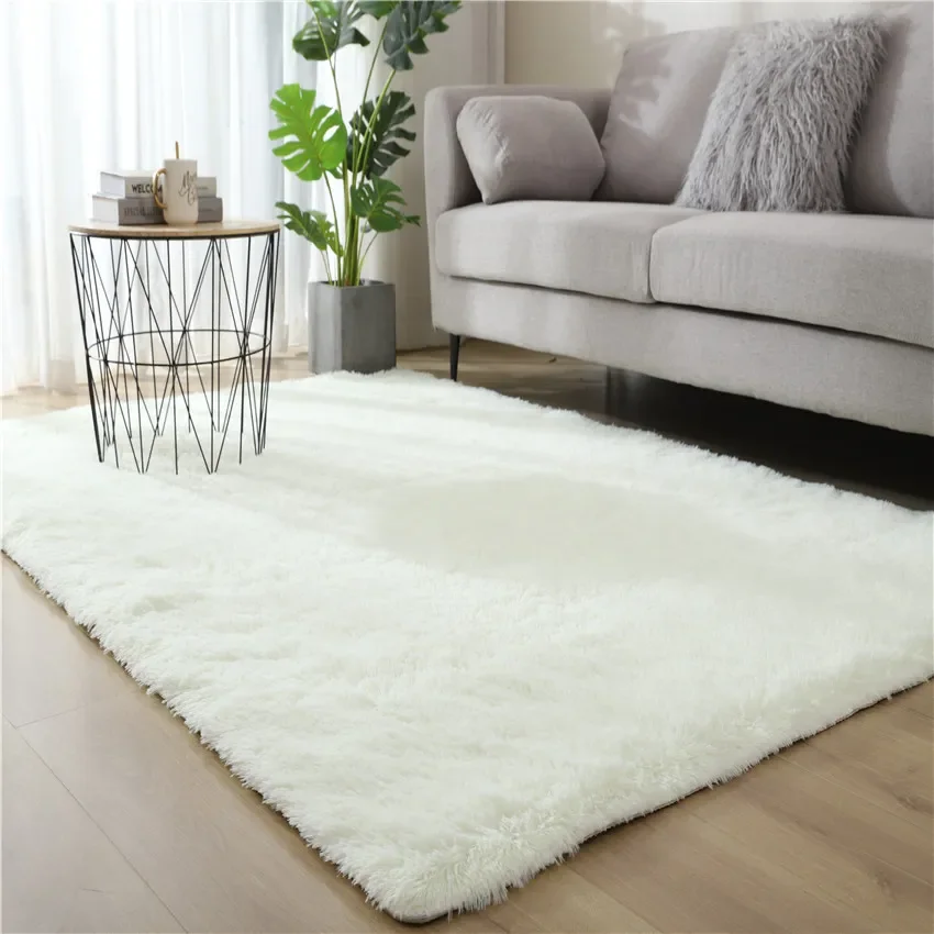 thumbnail image 1 of Alfombra de seda y lana de 4,5 cm de largo para sala de estar, alfombra de felpa para el suelo del dormitorio, alfombras mullidas antideslizantes para decoración del hogar, alfombras de terciopelo sua, 1 of 5