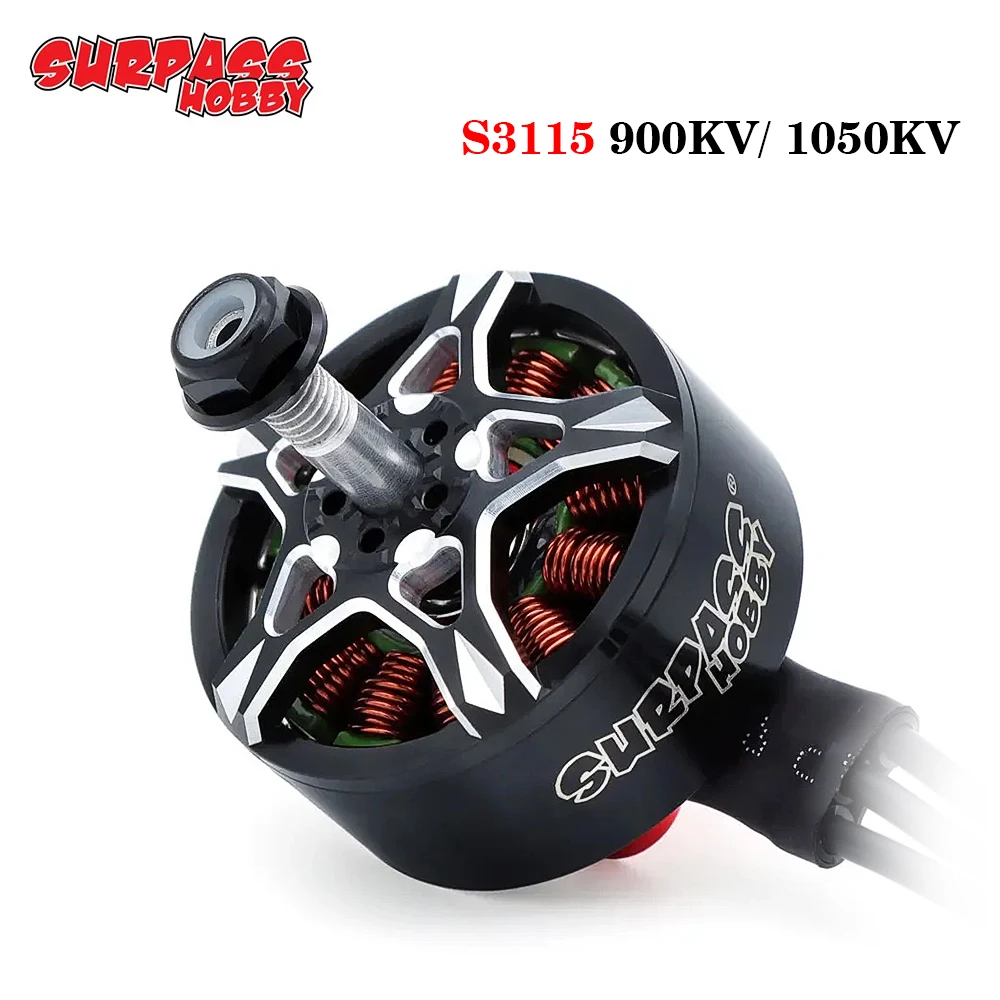 

Surpass Hobby S3115 бесщеточный двигатель 900KV/ 1050kv/6S LIPO совместимый 9 дюймов для радиоуправляемого FPV гоночного дрона дальнего действия