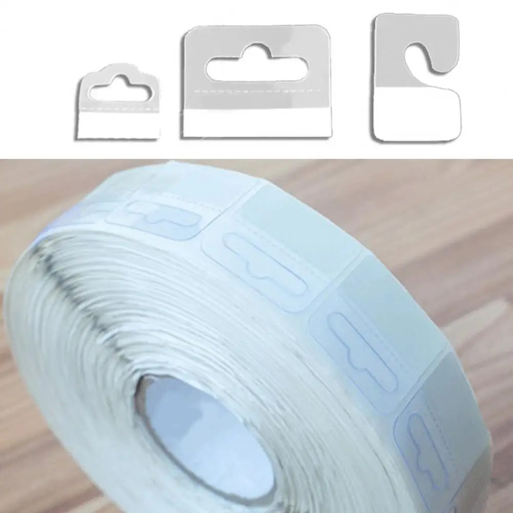 100Pcs Hanging Tags Multishapes Hanging Tabs Package Box Clear Hanging