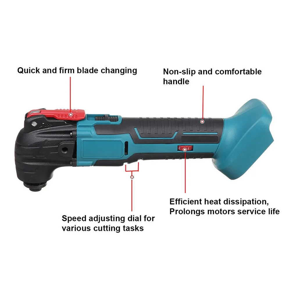 Cordless Oscillating Multi-Tools Electric Trimmer Saw Renovator Woodworking Cut Shovel Grind Polish Tool For 18V Makita Battery 5