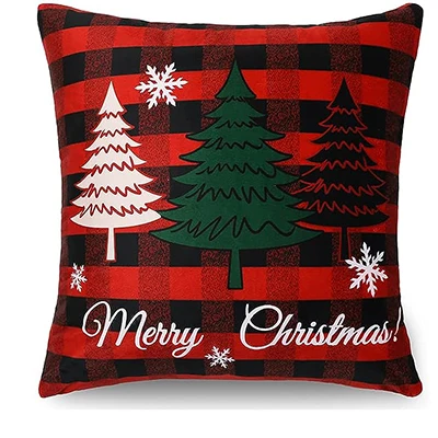 Christmas Pillow Case Short Plush Pillow Cover for Christmas Decorations,  Sofa Living Room Cushion Cover 45x45 pillow case - AliExpress